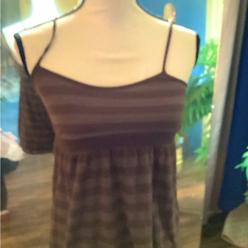Aeropostale striped brown cotton tank top.  SiZE XS